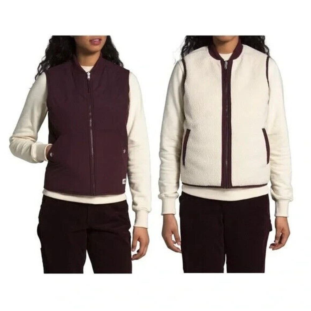 The North Face Women’s Cuchillo Reversible Vest Quilted Maroon LARGE